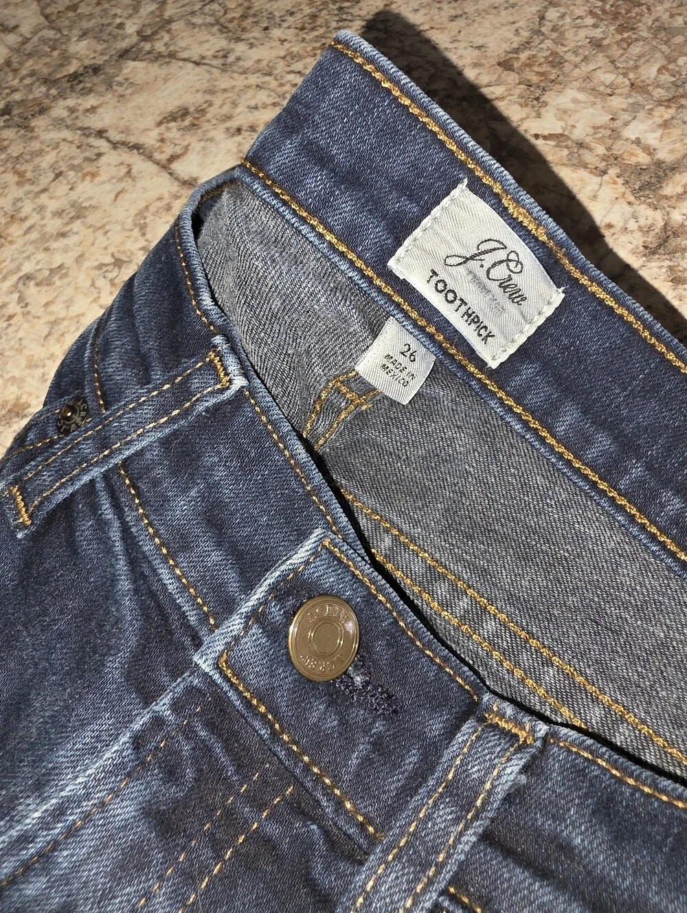 J Crew Toothpick Skimny Ankle Denim Jeans NWOT Size 26
